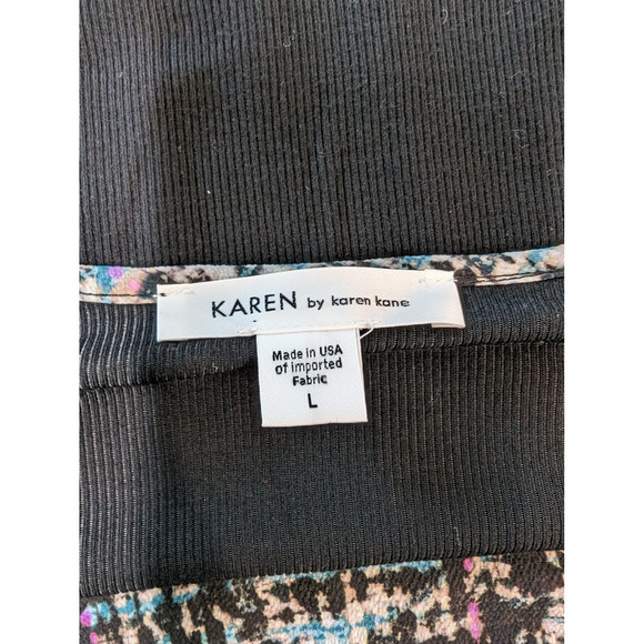 Karen by Karen Kane ultra-thin avant garden asymmetrical top Large - Picture 5 of 6